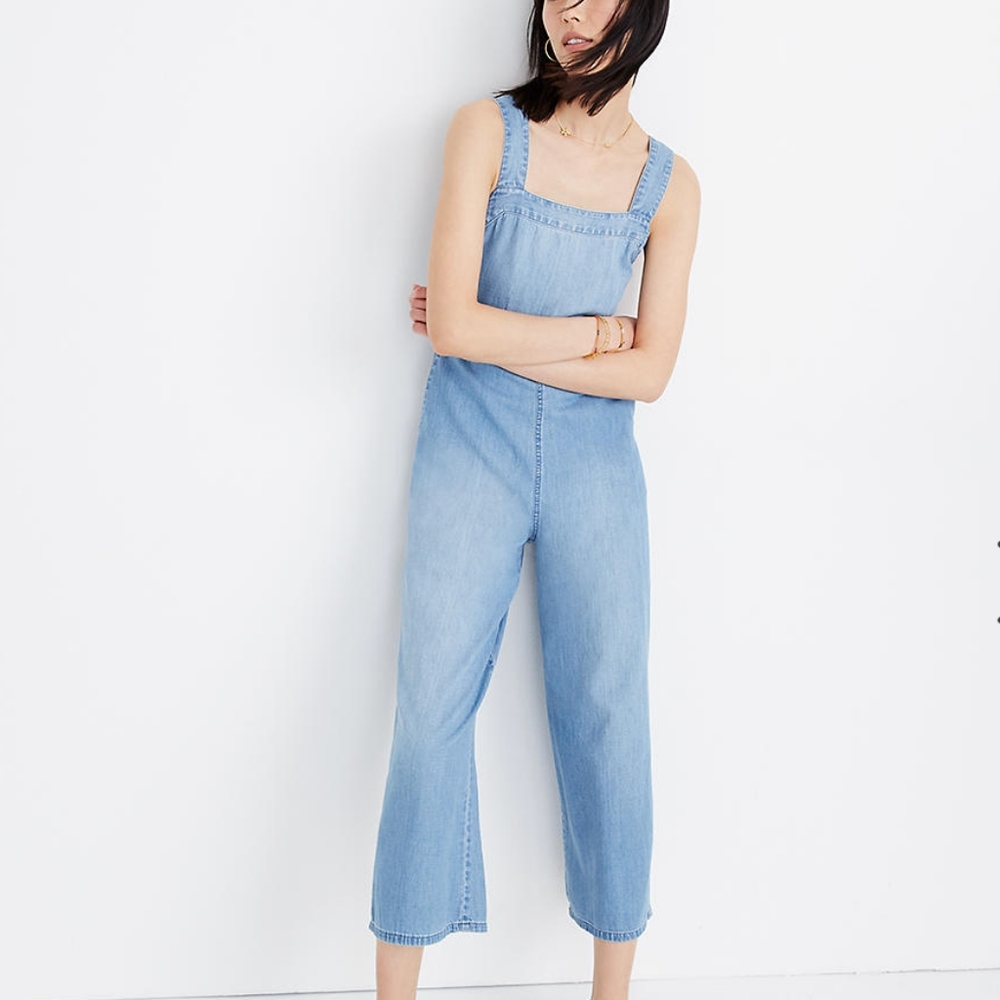 Madewell Apron Bow Back Jumpsuit